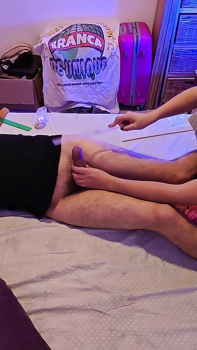 Cockhead slaps and beating while bounded