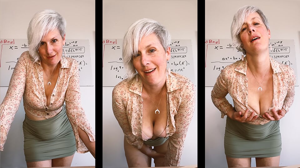 If You Cum then You’ll Be Able to Focus on Math – Big Boob School Teacher JOI Countdown