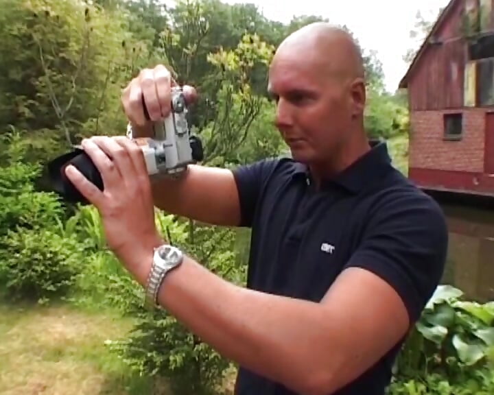 Sexy blonde French fucked in hardcore outdoor threesome