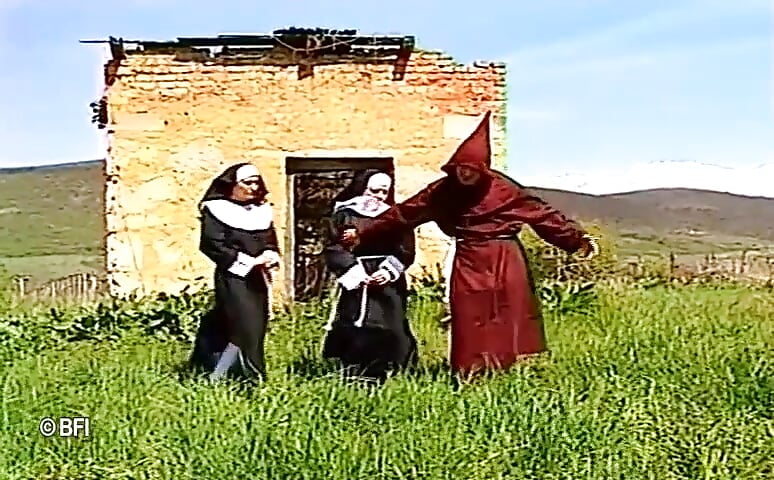 Two nuns love to fuck in threesome outdoor
