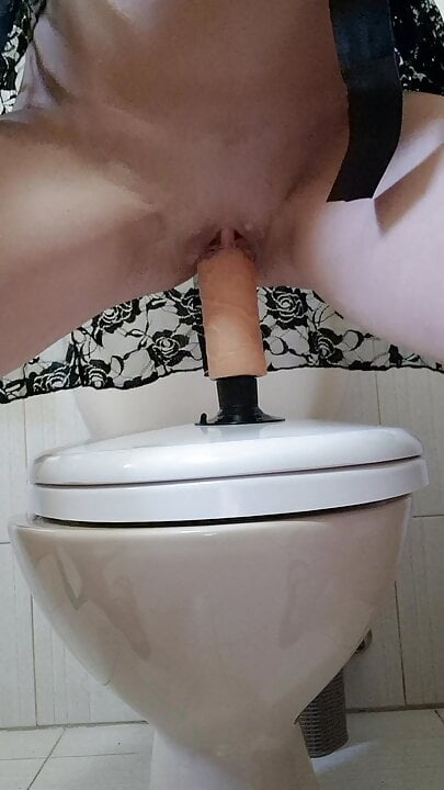 big toy masturbating in toilet
